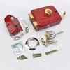 Key Included Heavy Duty Lock Single Cylinder Insurance Lock Retro Red Lock  Furniture Hardware