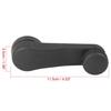 Pair Car Window Winding Handle Left Right Black for VW T4 Transporter 1995-2003