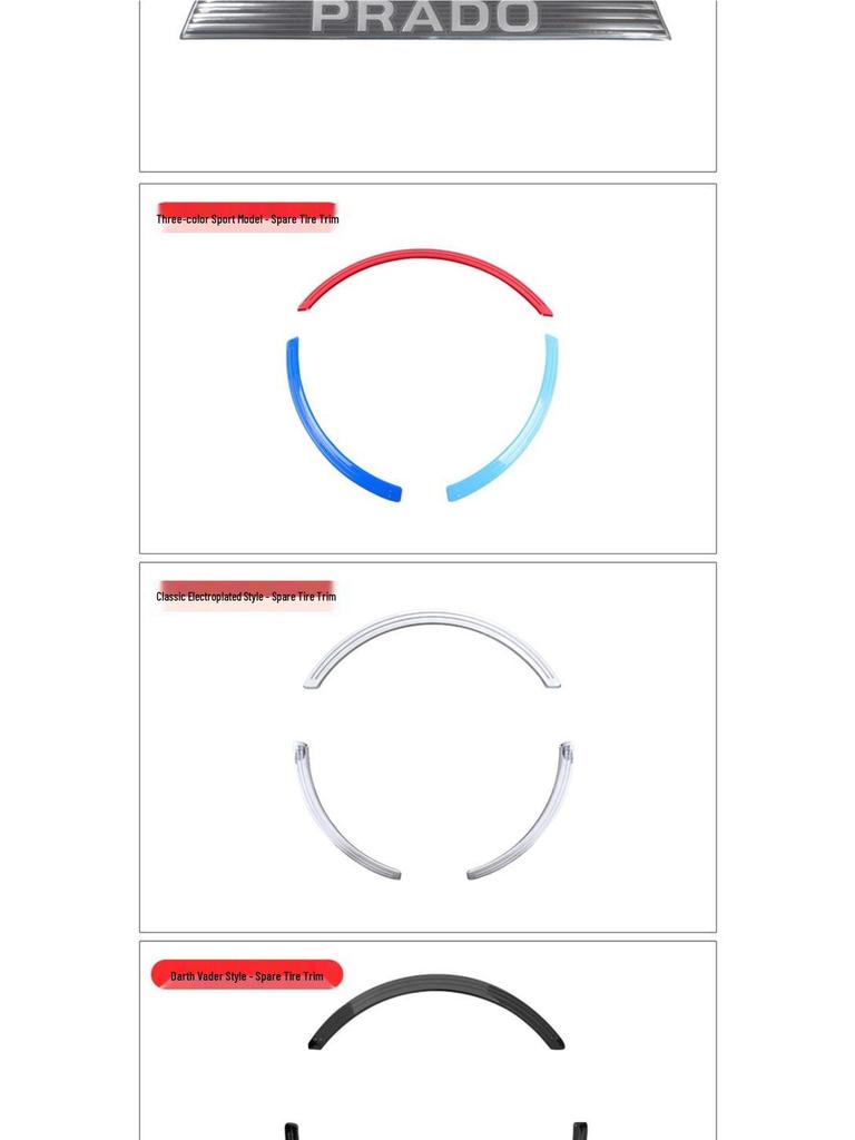 LED Bumper and License Plate Lights for Toyota Prado (10-20 models) - Spare Tire Cover Bright Strip Letter Stickers