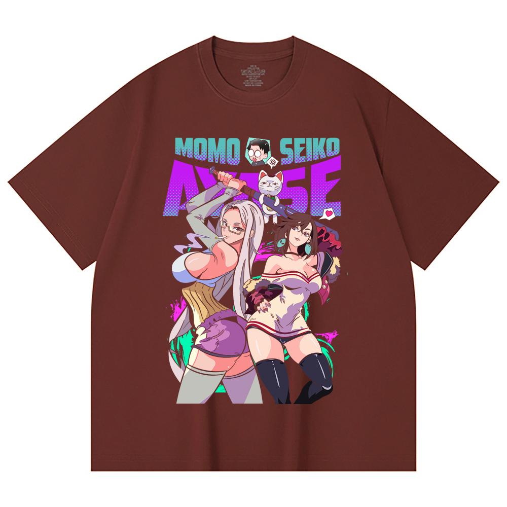 230 Gsm 100% Cotton Dandadan V22 Momo Seiko Print Unisex Heavy Cotton T Shirt