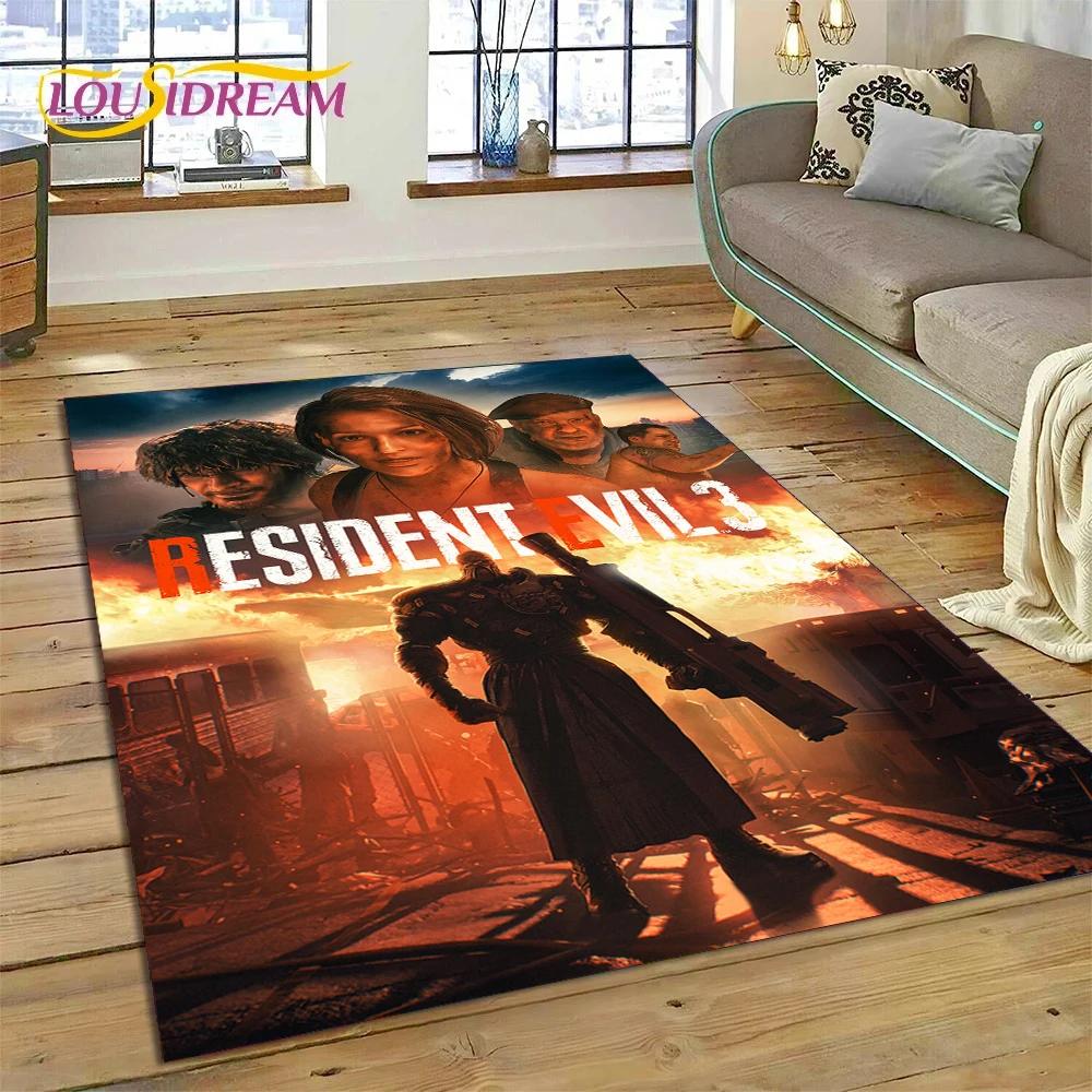 3D Horro Games R-Resident Evil Gamer Carpet Rug for Bedroom Living Room Home Sofa Decoration,Child Game Large Decor Floor Mat