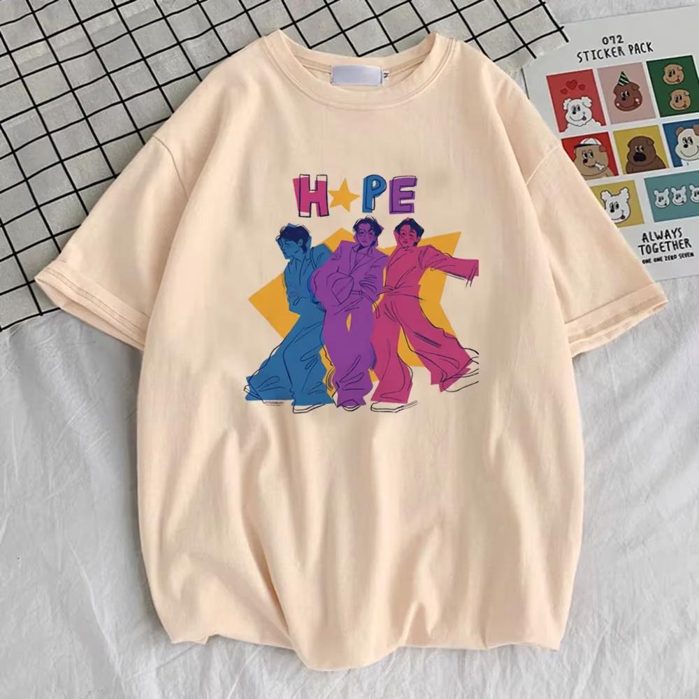 Jhope T-shirt Women Comfortable Pop Culture Korean Clothes Graphic T Shirt Colorful Comfortable Classic Breathable Grunge Anime