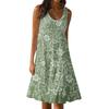 Women Casual Sleeveless Summer Dresses  Spring Patchwork Boho Floral  Cocktail Party  Dress