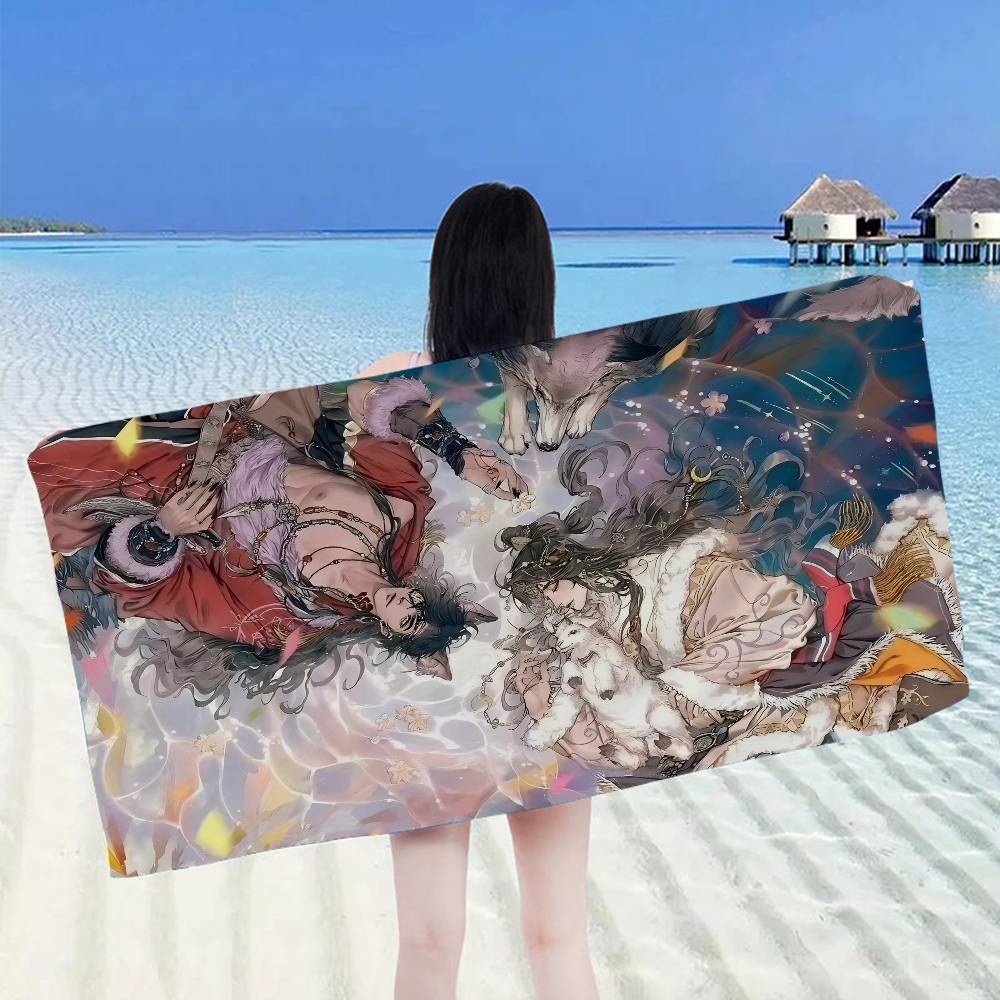 H-Heaven Officials Blessing Beach Towel For Kids Personalized Bath Towel Pool Towel Vacation Gift Picnic Towel Party Gift