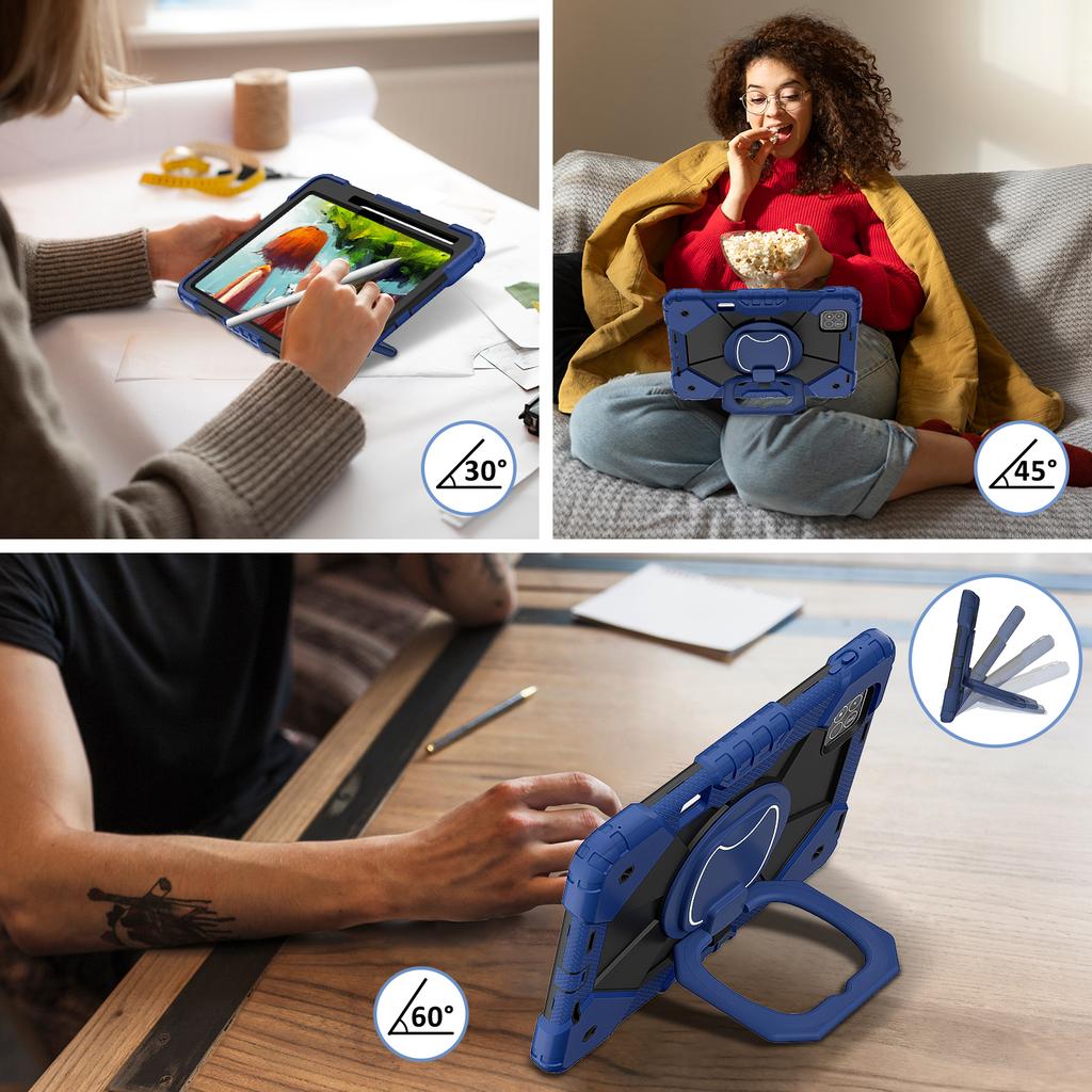 Rotation Stand Case for Xiaomi Pad 7 Pro 11.2 POCO Redmi Pad 2 2025 SE 8.3 Pro 12.1 Inch Tablet Case with Handle Hard Cover