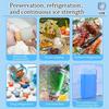 Reusable Ice Crystal Box Blue Picnic Cooler Box New Ice Box  Air Conditioning Fan