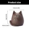Cats Shape Zisha Clay Figurine Incenses Stick Holder for Animal Lover Handmade Pottery Animal Statue Ornament Decors