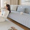 [Pick Up Leaks] Cotton, Linen, Cotton Thread Sofa Cushion, Four-Season Non-Slip Simple Modern Seat Cushion, Solid Color Sofa Cover Cover, Back Towel