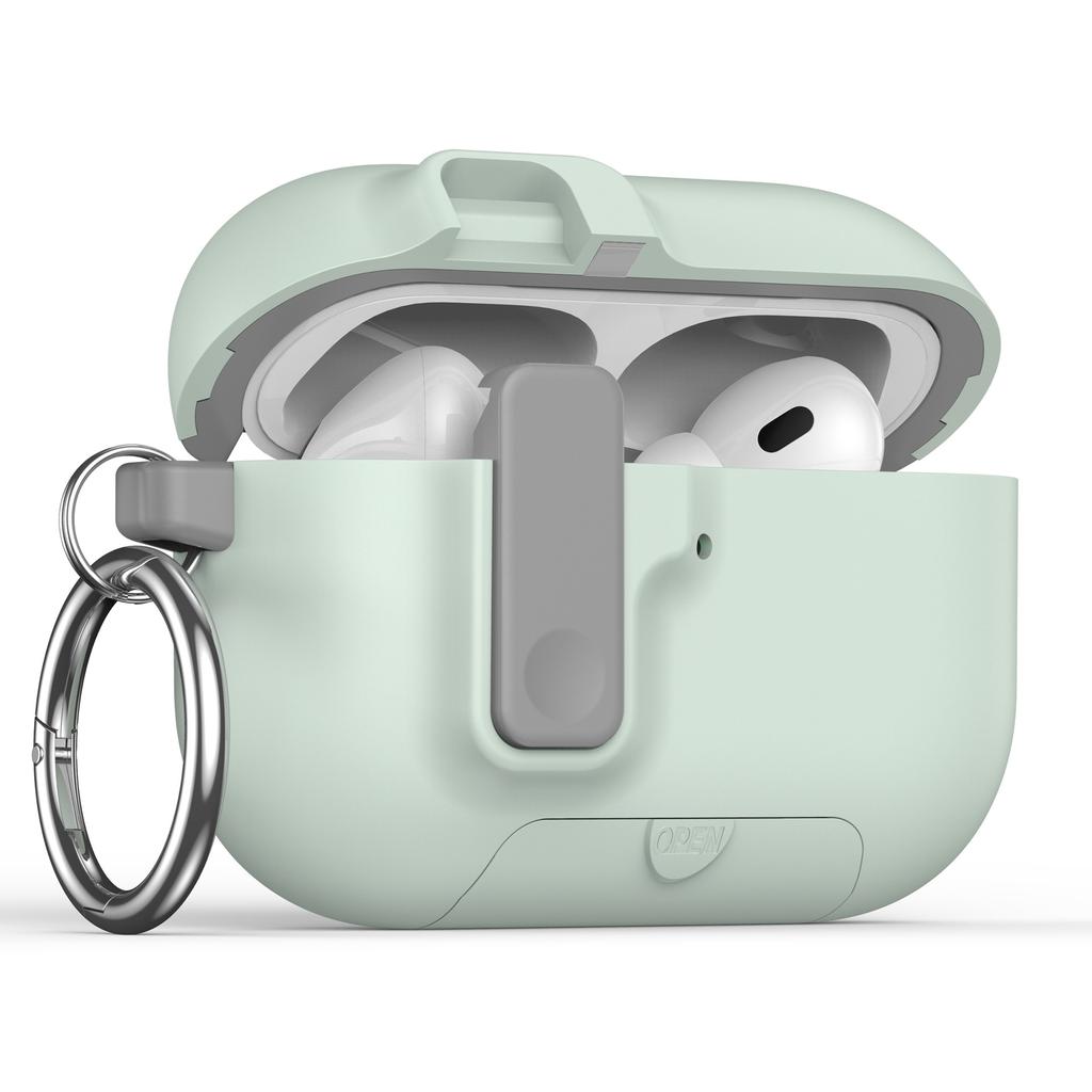 2025 for Airpods Pro 3 Protective Case Phone Stand Design with Cleaner Kit Magnetic Automatic Lock for Airpods Pro 3(Sand Stone)