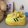 Yellow Board Shoes Women's 2025 New Spring and Autumn Summer Dopamine Platform Heightening Sports and Leisure Shoes Ins Trendy Shoes