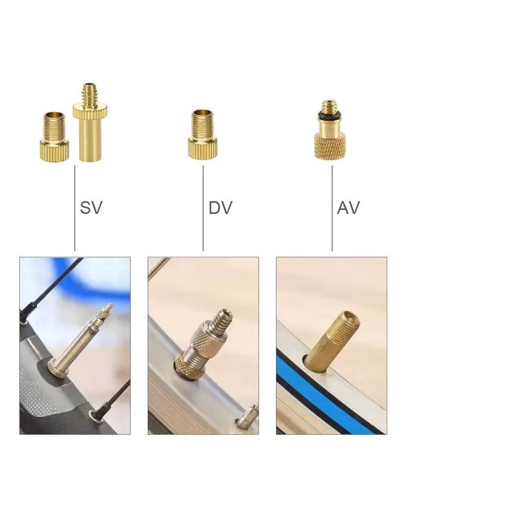 Valve Adapter Bicycle Inner Tube Fv/Av Gas Nozzle Conversion Head Bike Pump Valve Bike Accessories