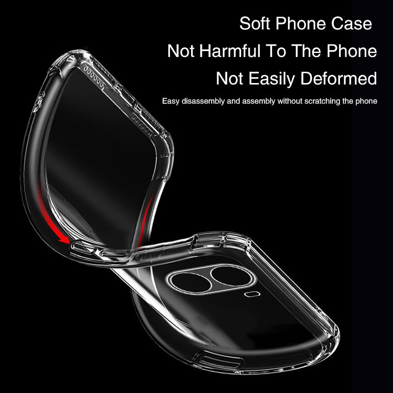 Fundas Silicone Phone Case for Xiaomi Poco M7 X7 Pro X7Pro M7Pro 5G Airbag Soft Transparent TPU Lens Protective Back Cover Coque