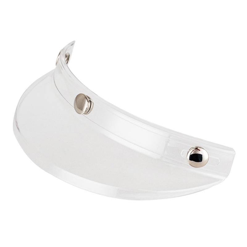 Větruodolný štít s 3 patentkami pro otevřenou motocyklovou helmu AntiUV proti mlze