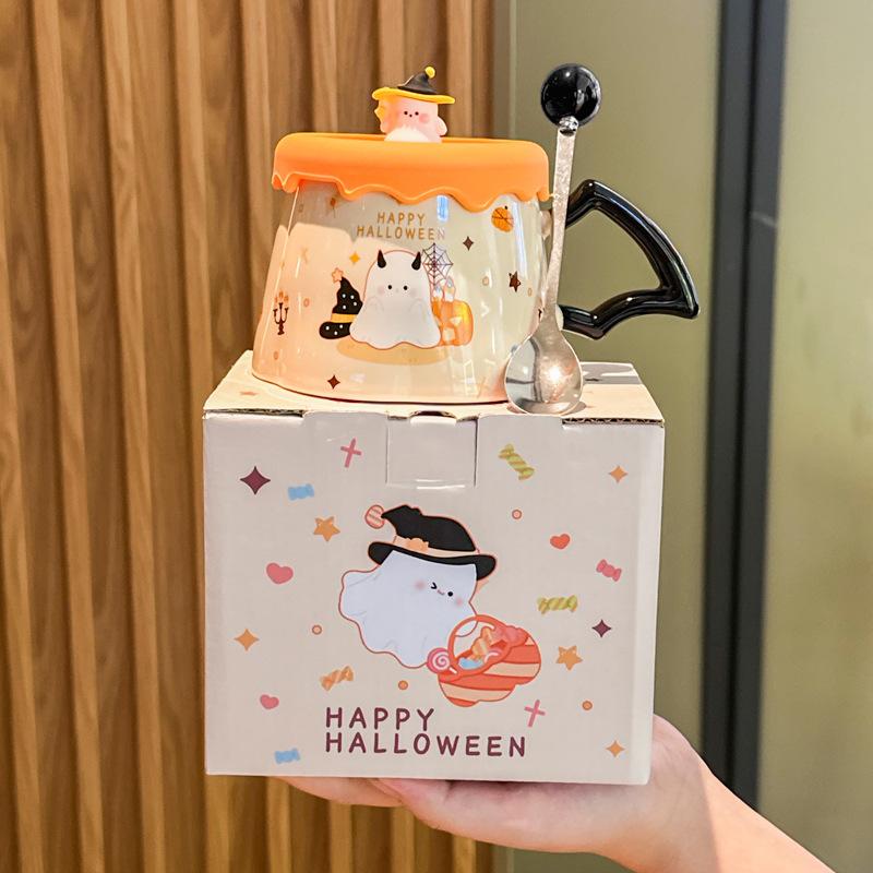 

Ценный подарок на день рождения, милая керамическая кружка с привидением, сувенир для девушки, подарок на выпускной 401-500ml