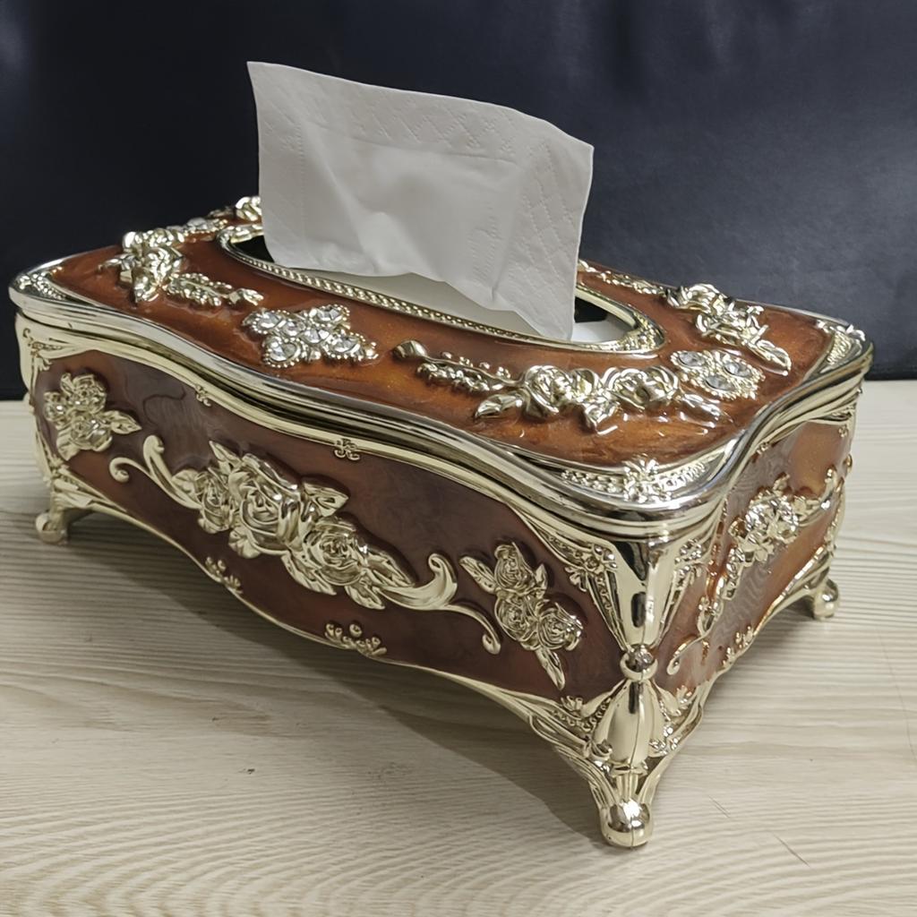 European Style Paper Towel Box for Kitchen, Living Room, Coffee Table, Desktop Paper Storage Box, High-end Restaurant