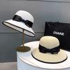 Summer bow straw woven sun hat women 2025 new seaside beach straw hat UV protection sun hat