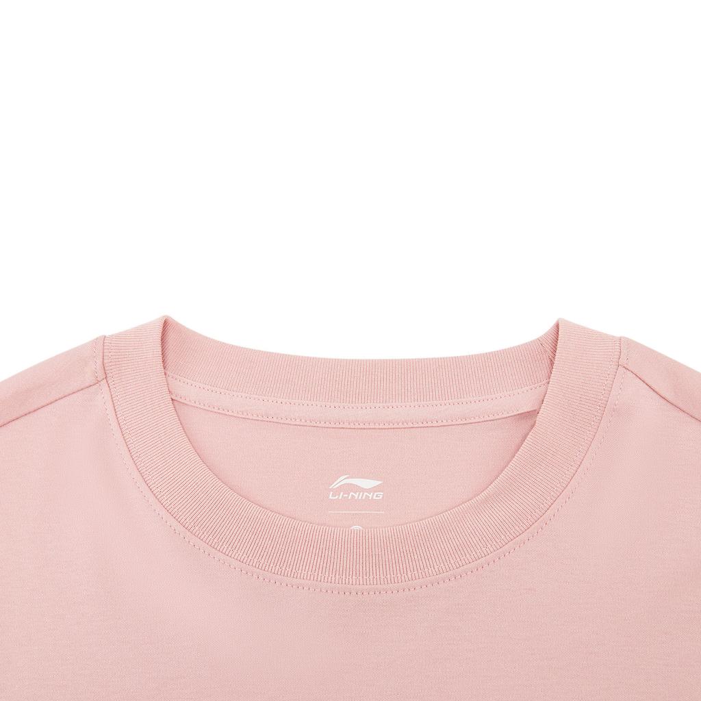 Li Ning Sports Lifestyle Series Loose Fit Round Neck Logo T-Shirt Women Tops AHSW406-3
