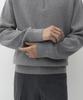 Musinsa Standard [Victoria Wool] Minimal Ribbed Quarter Zip Sweater [Melange Light Grey]