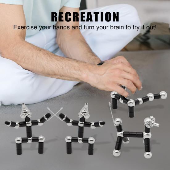 Magnetic Fidget Pen Decompression Magnet Metal Writing Toy Stress Relief Multifunctional Deformable Writing Pen Kids Toy