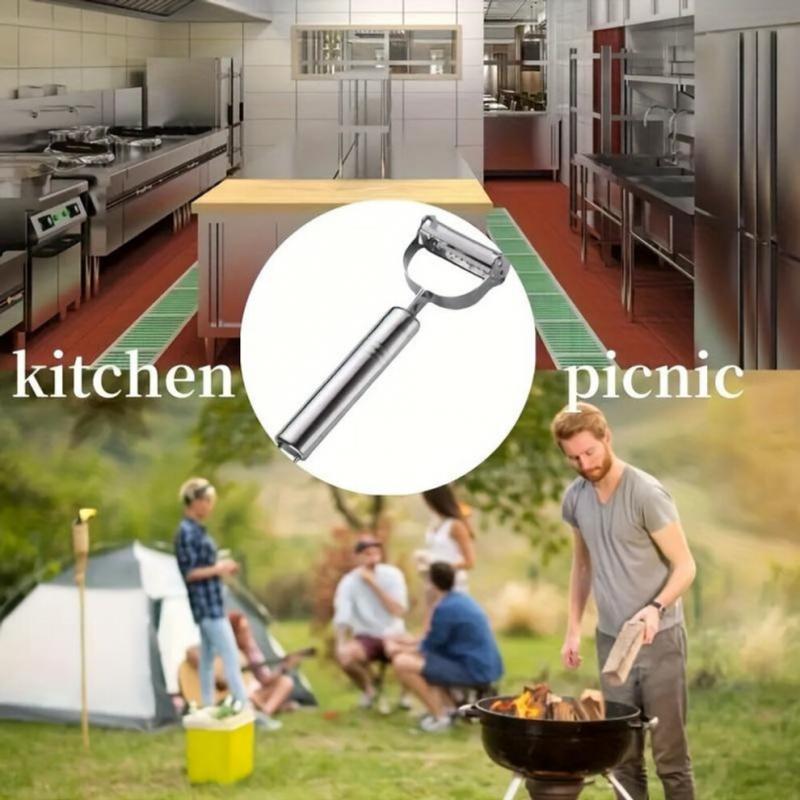 Multifunktionaler Gemüseschäler aus Edelstahl – griffiger, langlebiger Obst- und Kartoffelschneider für den Einsatz zu Hause und in der Gastronomie, leicht zu reinigen