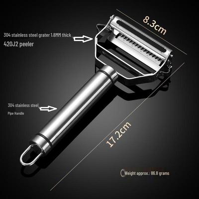 304 Stainless Steel Multifunctional Julienne & Fruit Peeler