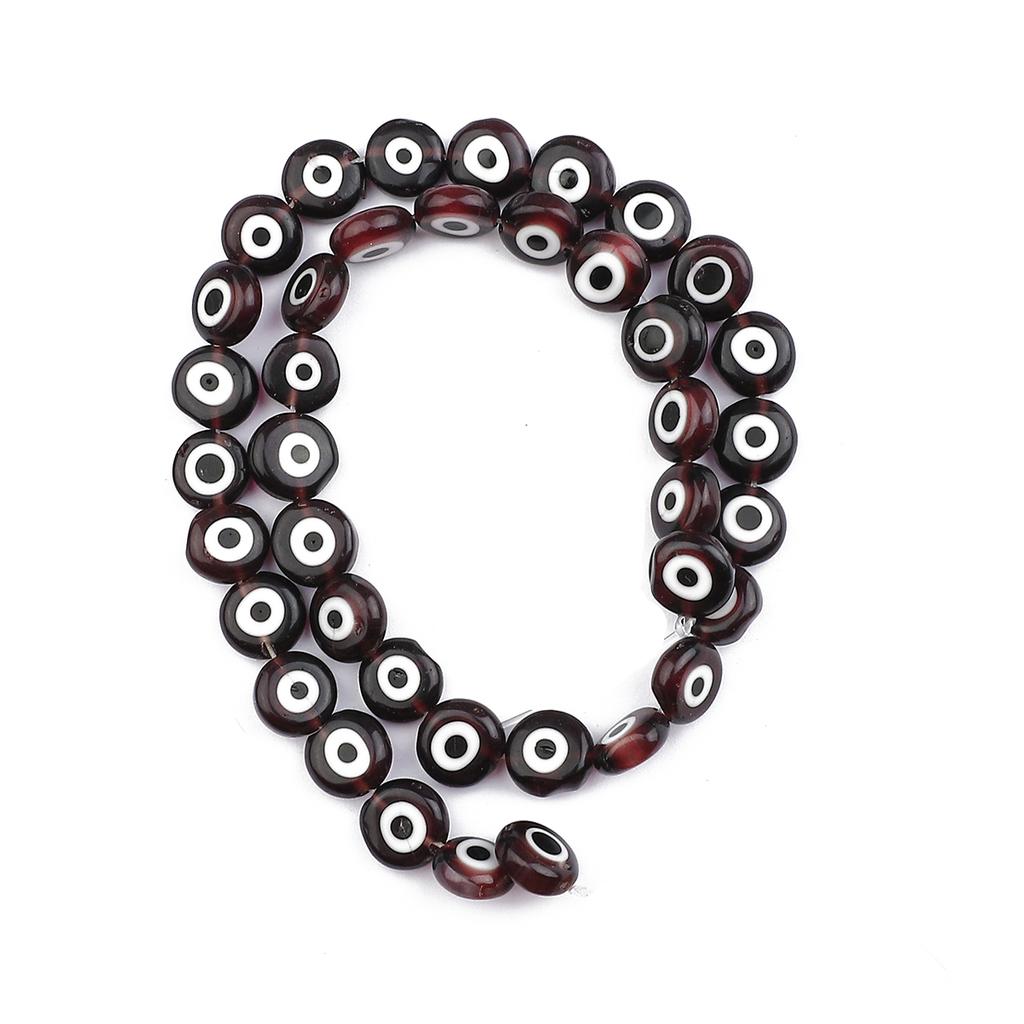 6/8/10 mm Módní barevné zploštělé korálky Evil Eye Volné Lampy Skleněné korálky pro náramek Náhrdelník Vlastní výroba šperků