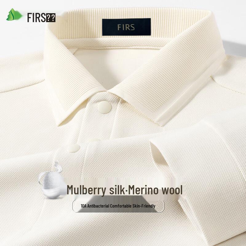 

Shanshan Men s Mulberry Silk Wool Blend Long Sleeve Polo Shirt 3XL