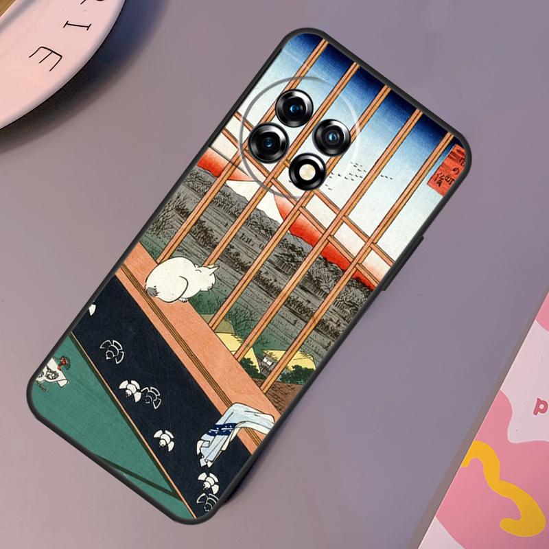 Japanese Ukiyo-e Art Case For OnePlus Nord CE 2 Lite 3 2T N30 N20 N10 OnePlus 11 12 10T 12R 10R 8 9 10 Pro Cover