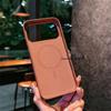 Business Matte Leather Texture Nylon Fabric Magnetic Case For iPhone 17 Pro Max For Magsafe Wireless Charging Shockproof Cover