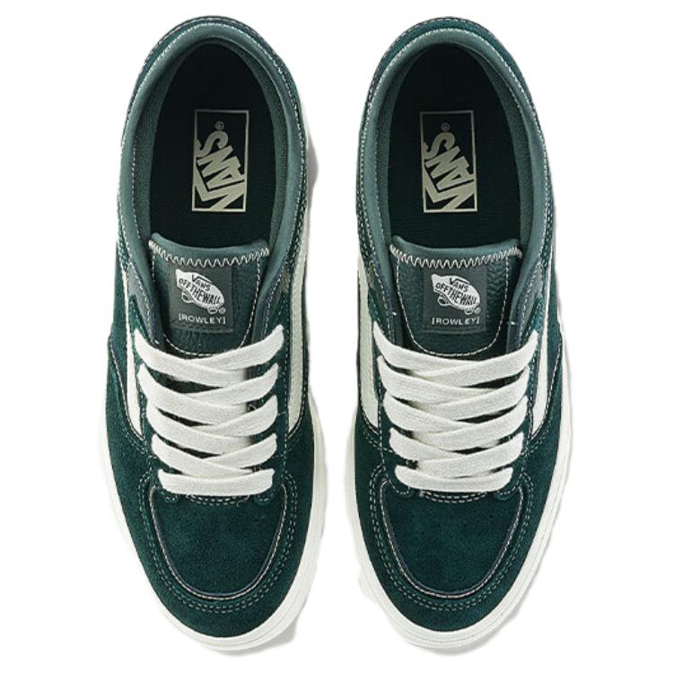 Vans Rowley Classic Leather Comfortable Casual Low-Top Skate Shoes Unisex Sneakers Green VN0A4BTTDRK