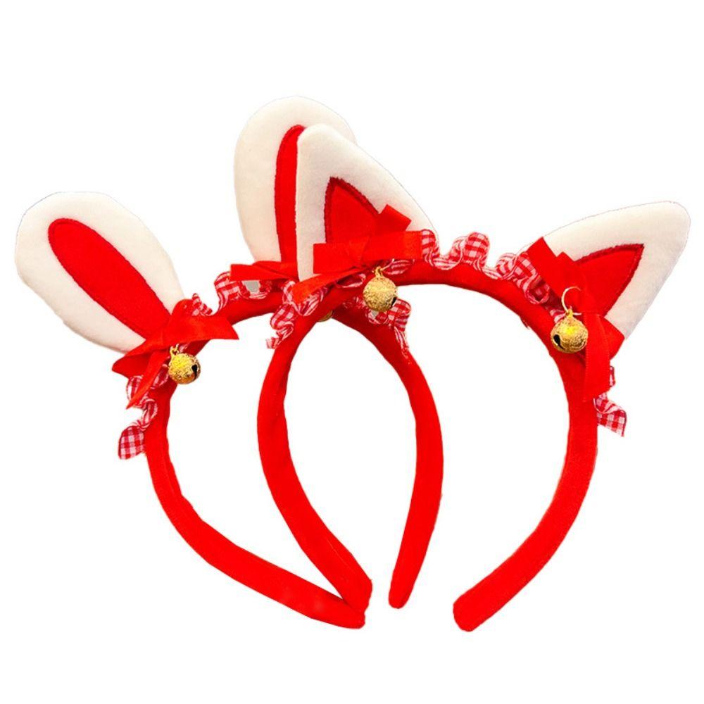 Year Hair Hoop Rabbit Ear Hair Hoop Korean Style Hair Band Children's Headband Cat Ear Hair Hoop