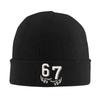 Funny 67 Meme Gen Alpha Slang Skeletal Hands Beanie Hats Bonnet Hats Adult Street Gym Knitting Hat Spring Printed Elastic Caps
