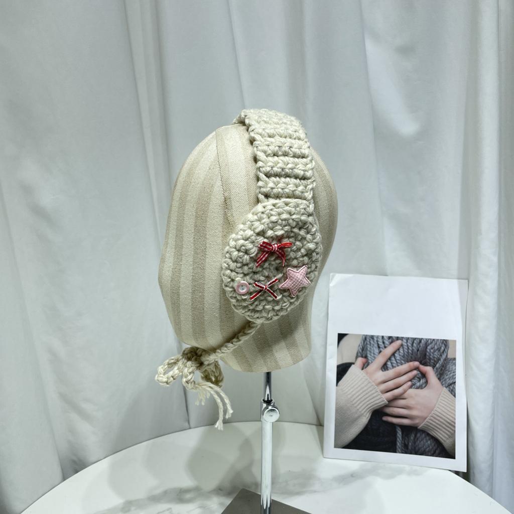 Lovely Ear Cover Star Crocheted EarMuffs for Women and Kids Ear Warmer Headband for Winter Christmas New Year Gifts