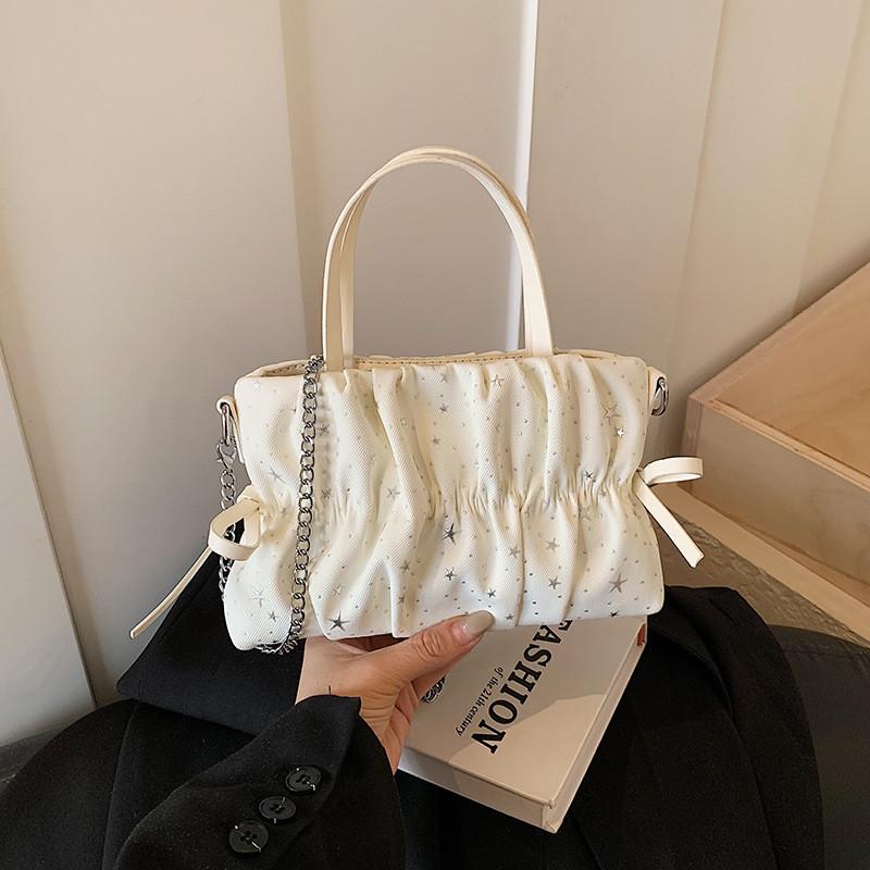 IELGY Summer Fashionable All-Match Chain Messenger Bag Portable Bucket Bag