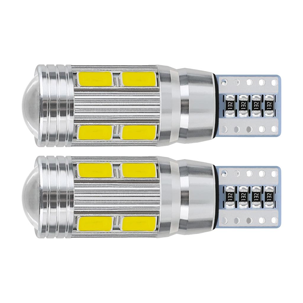 2pcs Car LED Light Bulb T10 5730 5630 10SMD Super Bright for Reading License Plate Lamp Blue