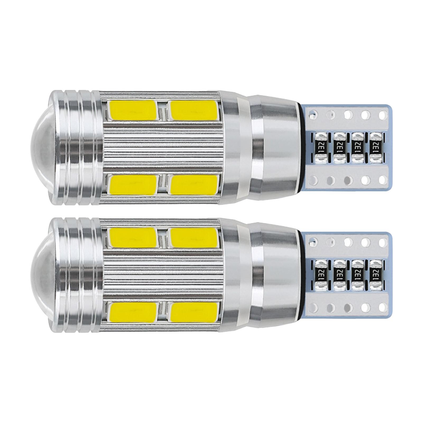 

2pcs Car LED Light Bulb T10 5730 5630 10SMD Super Bright for Reading License Plate Lamp Blue белый
