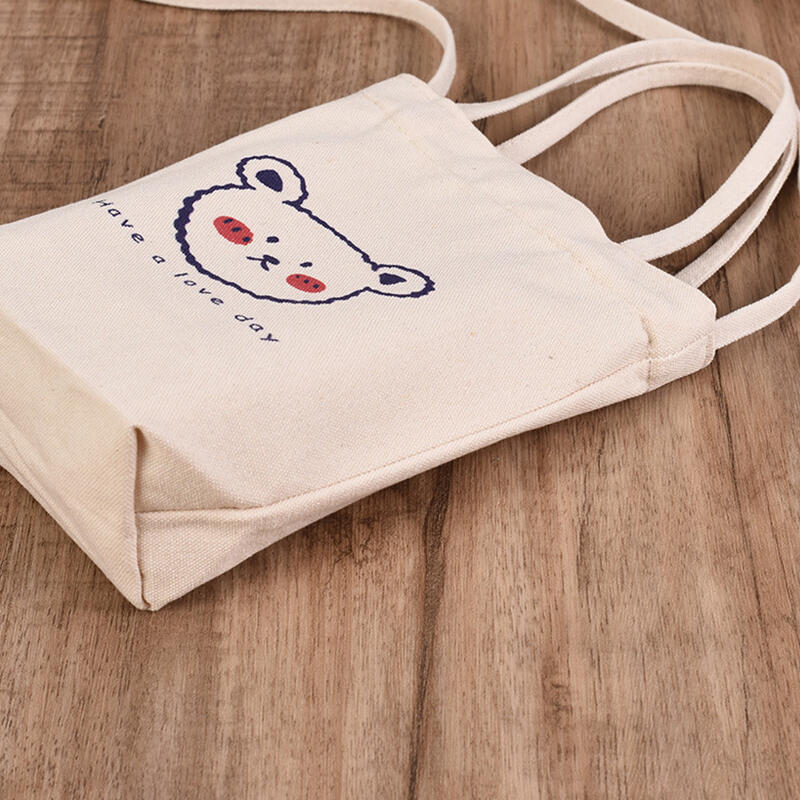 Tumbler Pouch Mini Canvas Teddy Bear Cloth Bag DD-12067