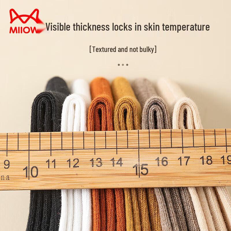 Mao Ren Women's Mid-Tube Cotton Socks 6-Pack