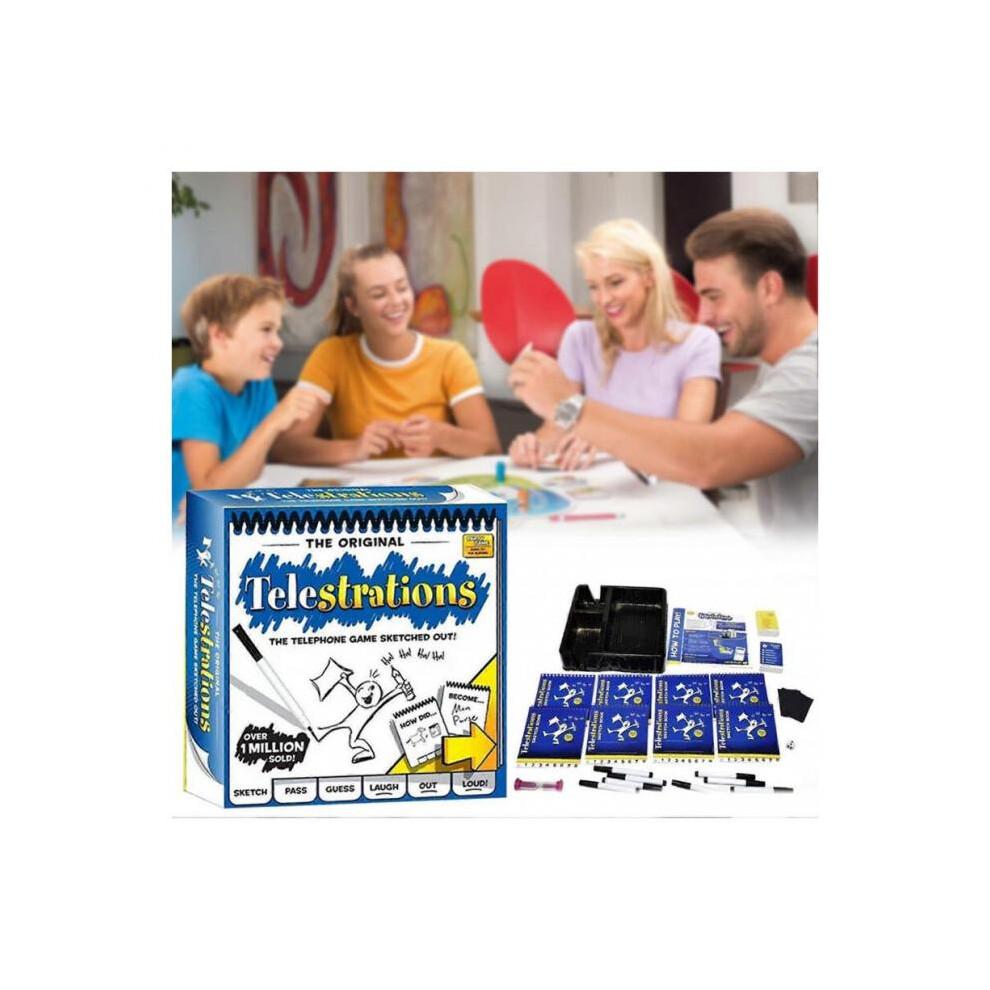 Telestrations 4-8 Players Board Game - Fun Hilarious Drawing & Guessing Party Game for Kids Adults