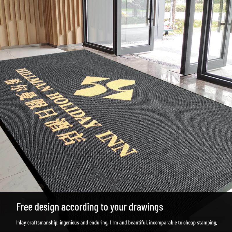 Gray Anti-Slip Commercial Entrance Mat: Wear-Resistant, Thickened Welcome Mat for Entry Doors