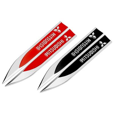 Auto Metall Klinge Styling Seitenkotflügel Logo Aufkleber für Outlander Lancer ASX Eclipse Pajero Delica Triton Attrage Mirage