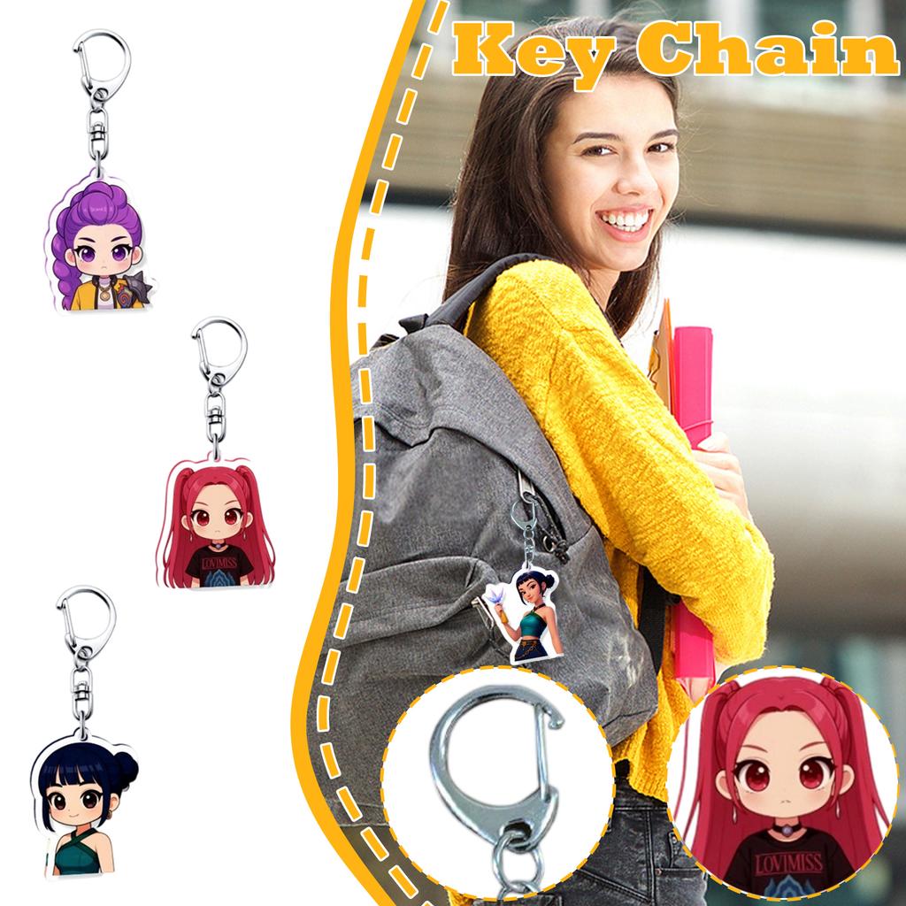 2D Acrylic Keychain Backpack Pendant