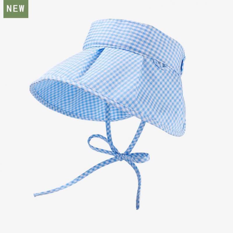 

Солом яний капелюх Літні капелюхи для жінок З відкритим верхом Клітчастий Дихаючий Сонцезахисний Вітрозахисний Шнурок Модний сонцезахисний капелюх Пляжні аксесуари Сонцезахист 56-58cm небо синє кольору