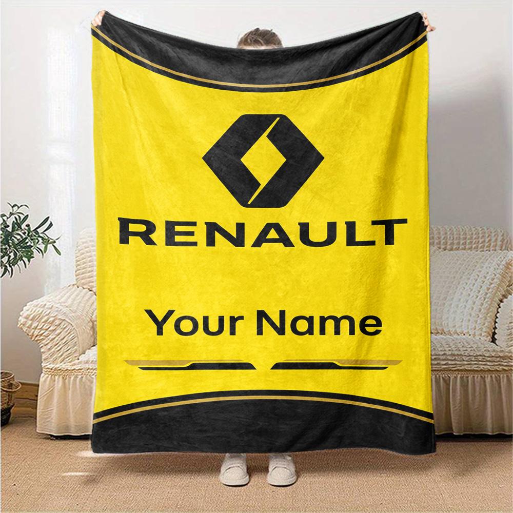 Renault Customize Your Name Blanket Cozy Customizable Blanket Soft Warm Cozy for Couch Home Decor Office Living Room for All Occasions