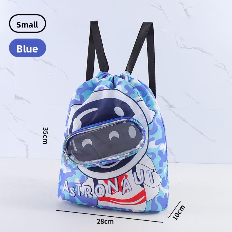 Children's Waterproof Storage Bag with Wet and Dry Separation, Portable Cartoon Backpack for Boys and Girls, Travel Storage Bag