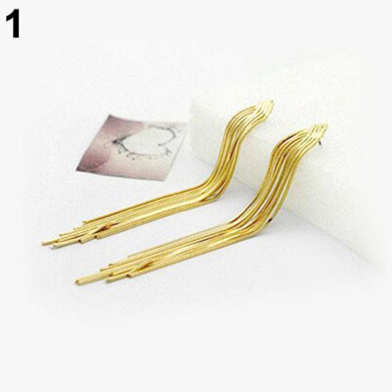 Women Party Cocktail Wedding Snake Chain Tassel Dangle Post Back Linear Earrings