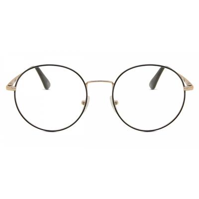 Ringo Shiny Light Gold Black Unisex Eyeglasses