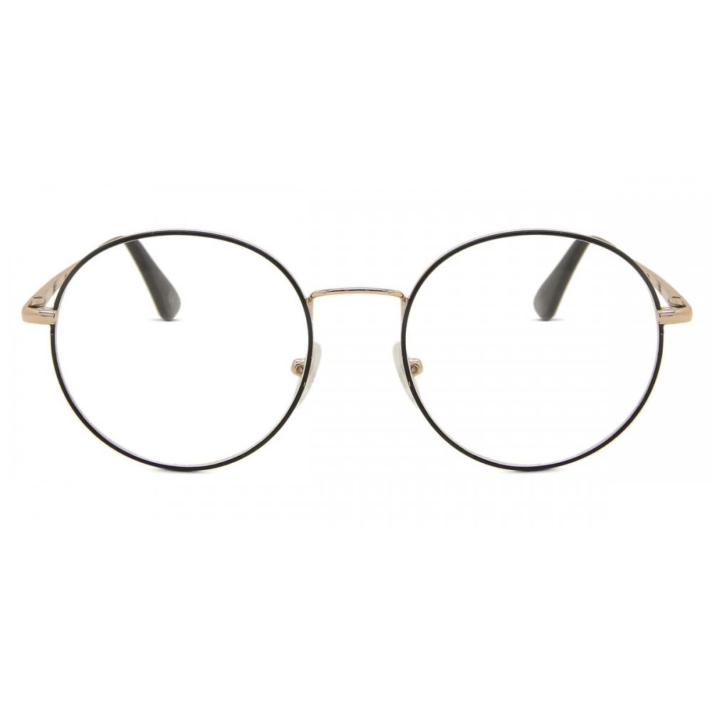 Croon Ringo Shiny Light Gold Black Unisex Eyeglasses