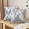 2PCS Gray Geometric Design Pillow Covers Ideal for Decorative Bedroom, Hallway, Sofa Double-sided printed Pillowcase