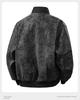 Unisex Retro PU Leather Patchwork Stand Collar Jacket - Spring Casual, Plus Size Available